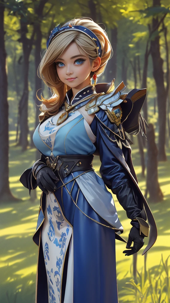 (best quality,4k,8k,highres,masterpiece:1.2),ultra-detailed, 1woman, polish goddess Dzidzilelia, AvaAdams, pale skin, grayish blue eyes, matronly dressed in brown gown, wide hips, large ample breasts swollen with milk, dark blond hair worn up, kind eyes, looking at viewer compassionately, loving smile on face, drawn in the style of Yoshitaka Amano, HDR, 8k, absurdres, cinestill 800, sharp focus
