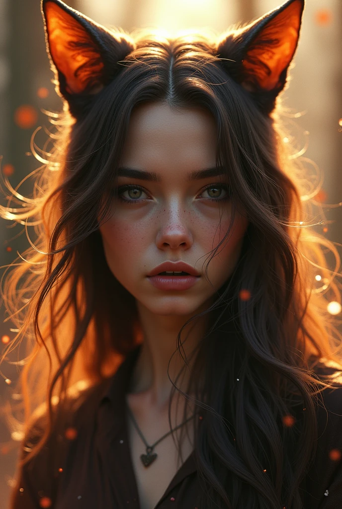 ((1female, 1woman, solo) Bella Swan, Vampire, long wavy chestnut brown hair, (( crimson red eyes)), freckles, ((pale skin, skin glowing in sunlight)), teenager, 18 years old, forest background, ((mad, angry,))) (Masterpiece, super detailed, 8K, (High-Definition, Sunlight:0.5, Soft_Shadows:0.5, Atmospheric_lighting, 8k, 4k, hyper-realistic, elegant, ((((cinematic appearance)))), soft tones, soft cinematic lights))