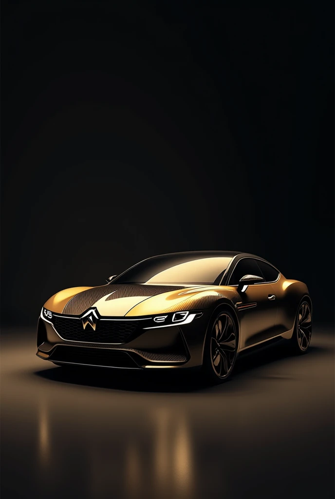 Citroen car poster with black and golden shade