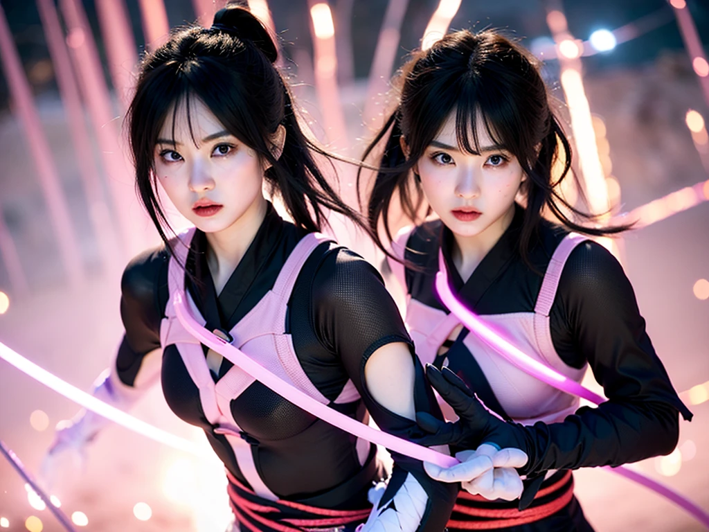 kunoichi clad in aura
