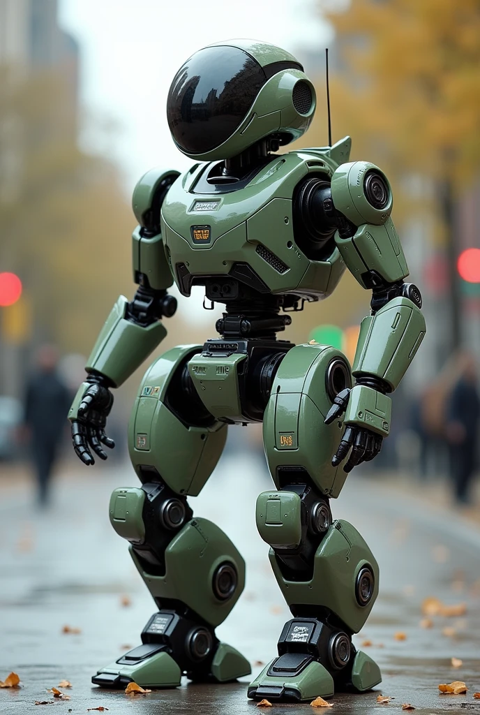 can you make a robot that picks up trash drawing version and make it a little realistic and not an obvious ai generated