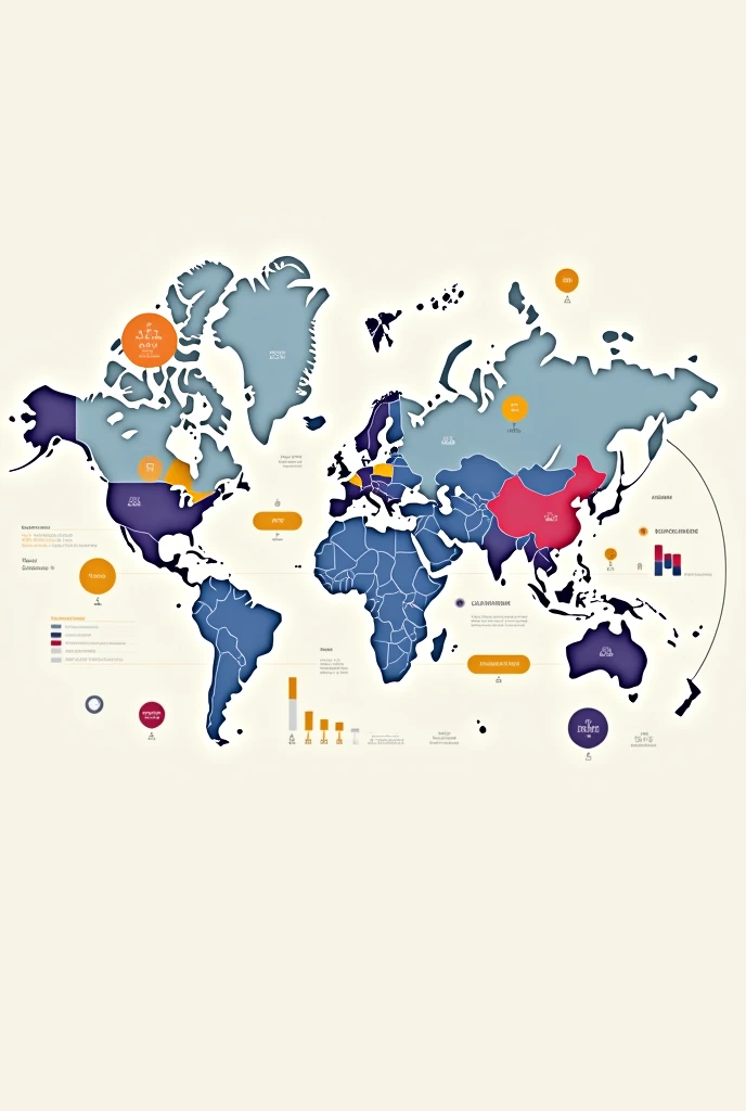 Color coded map in economy drawing easy
