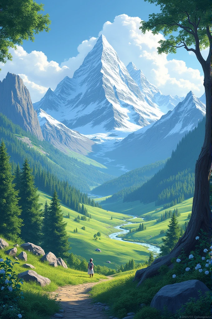 There some nature and mountains