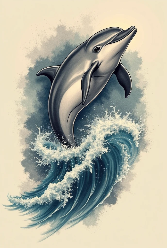 Je veux un tatouage simple de petit dauphin sauveteur en mer