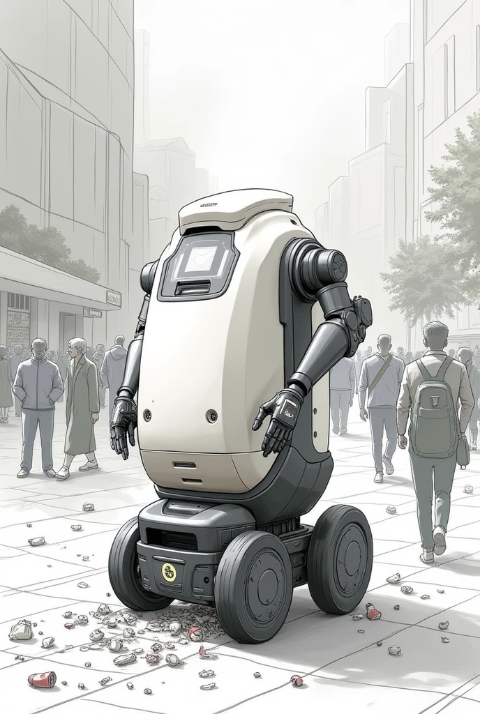 can you make a small size
robot that pick up trash drawing version