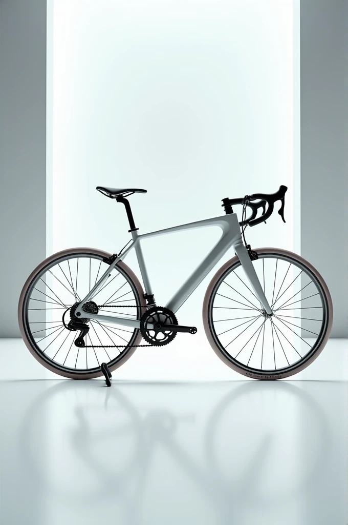 1 bike standing in showroom luxury in white light