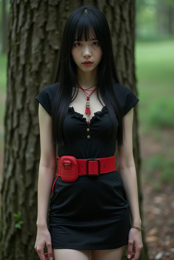 1. A is on the edge of the forest in the dark, dark forest, the bushes around look scary, terrifying, feeling like something is watching the girl, a bunch of red ones are visible from the bushes, bright, sparkling eyes, It's night, you can see a lot of stars, the full moon is shining brightly, gives off a silvery tint, the moon is also watching the girl, The girl is wearing a red cap, red blouse, blue skirt, basket in hands, stuffed with fresh delicious pies, the girl is scared, she has a scared look on her face, She does not know, where should she go