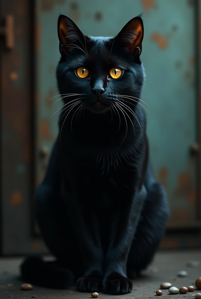 A black cat 