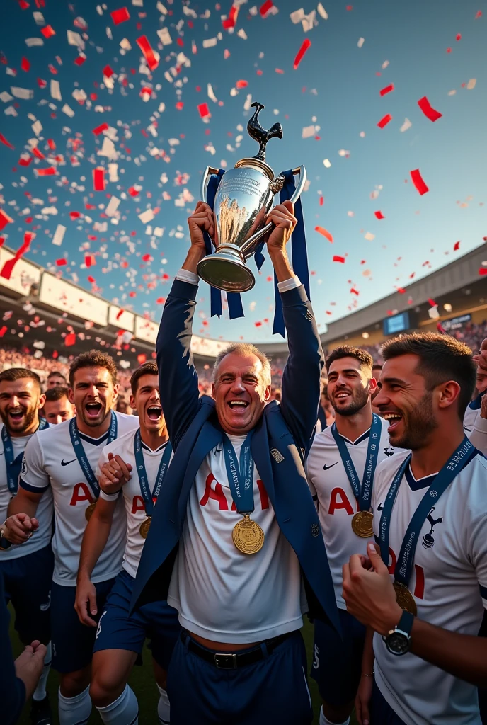 Tottenham's European League championship celebration