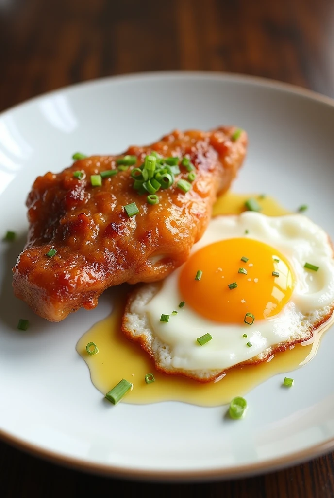 1 piece of lemon sauce chicken wing and japanese fried egg.