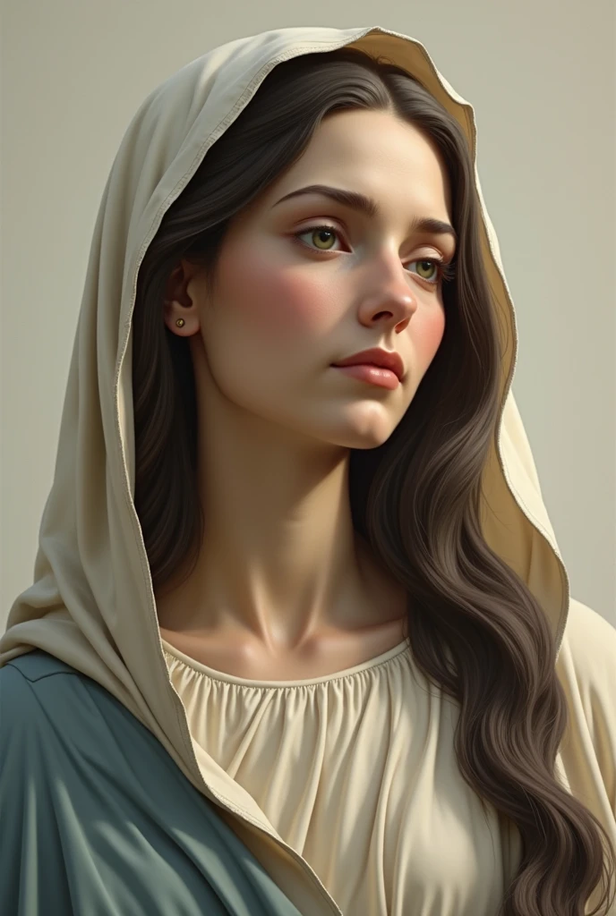 St mary, 4k image with side view, eyes open