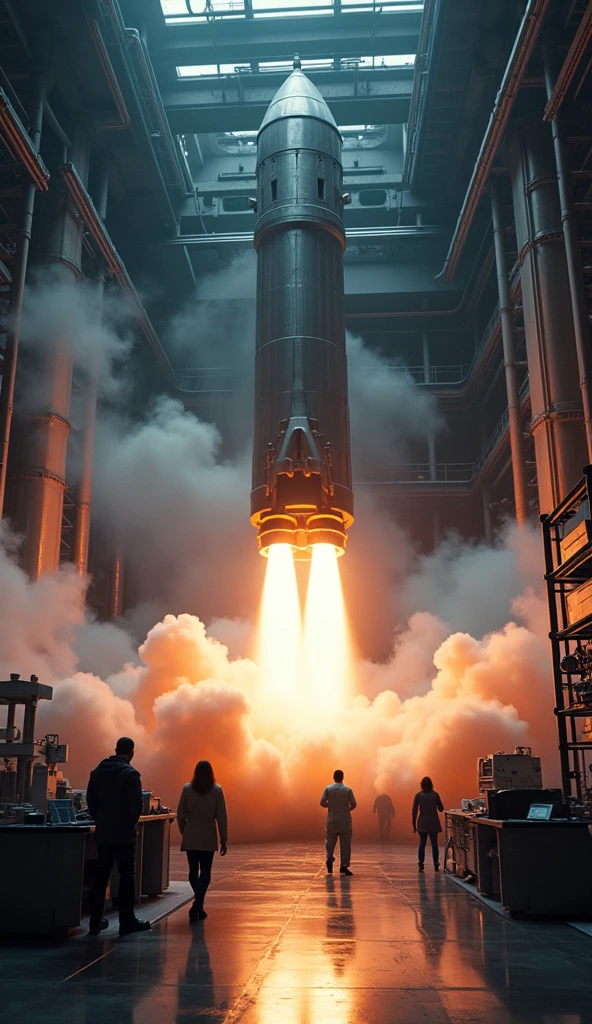 A rocket engine experiment first rocket engine