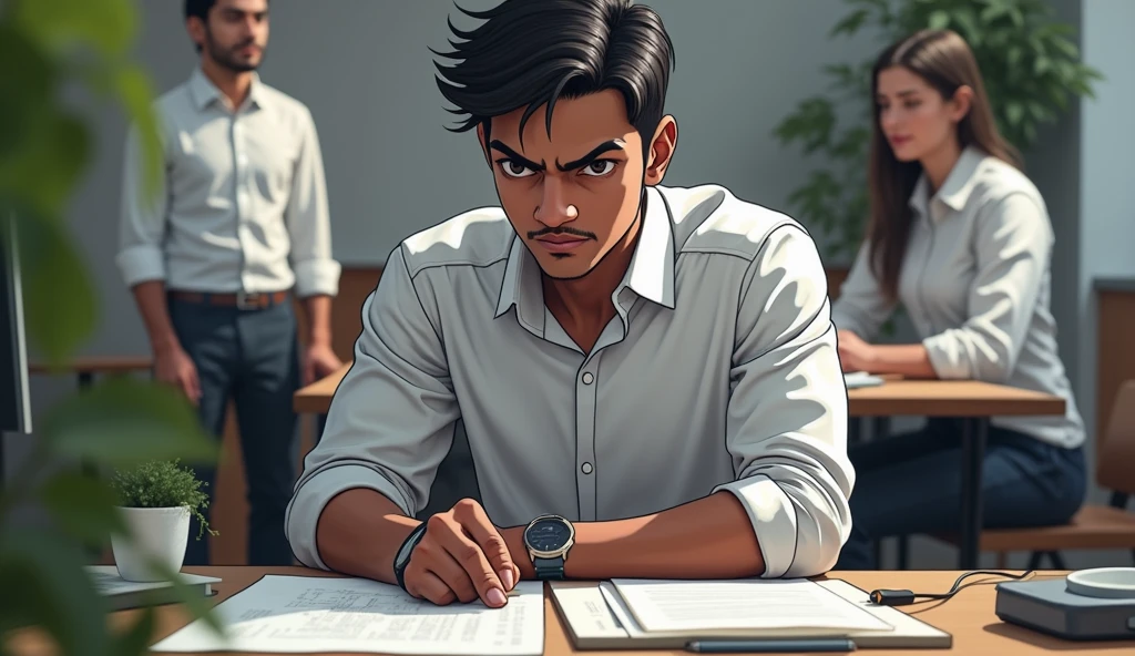 Vijay Learning New Skills: Show Vijay at a computer or in a classroom, intensely studying or learning a new skill. There’s determination in his eyes.