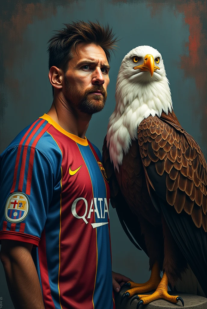 Messi with a Eagle 