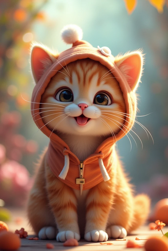 Cat cute hat background costume Real