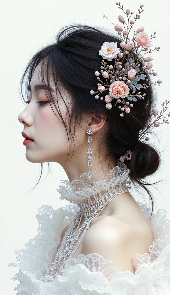 tsubasa amami, taken with hasselblad camera, iso 100 mm, f/2.8, intricated, detailed, color grading, pure devine pale skin, 32k, (( no black and white ))