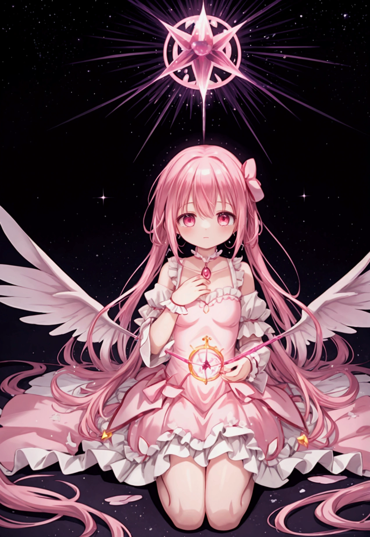 Puella Magi Madoka Madoka God Form Magic Wand Magic Enchantment Magic Attack
