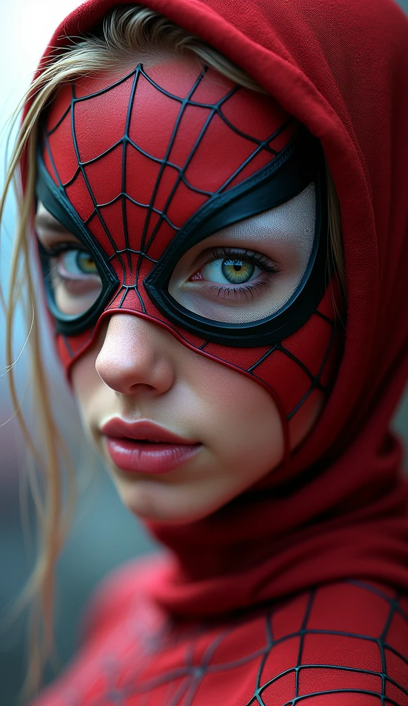 ((best quality)), ((masterpiece)), (detailed), perfect face closeup
beautiful young woman with spiderman mask, highly detailed, colorful