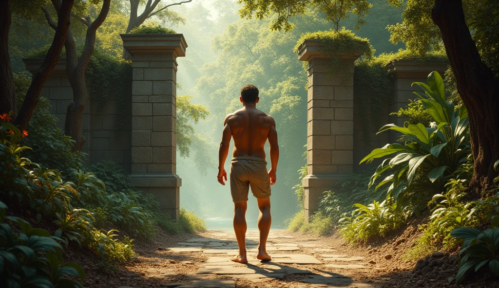 Adam being expelled from Eden
