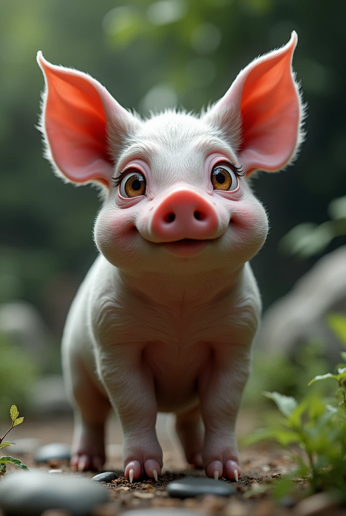 A very human looking pig