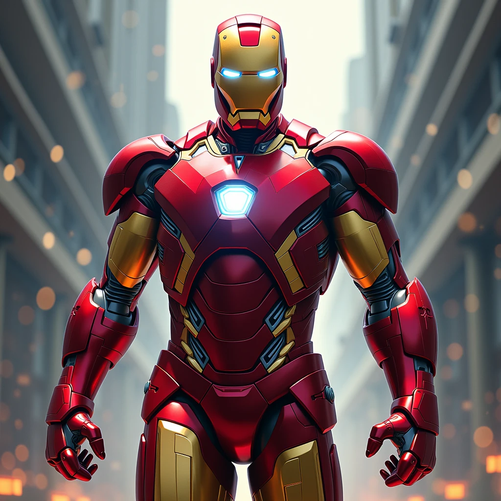 {{{masterpiece}}}, {extremely delicate and beautiful}, (solo:1.5), (best quality:1.2), (masterpiece:1.2) (best quality) (detailed) (intricate) (8k) (HDR) (wallpaper) (cinematic lighting) (sharp focus), iron man, comic book artstyle, shadows, official art