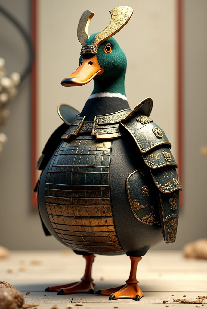 Call duck with samurai armour
