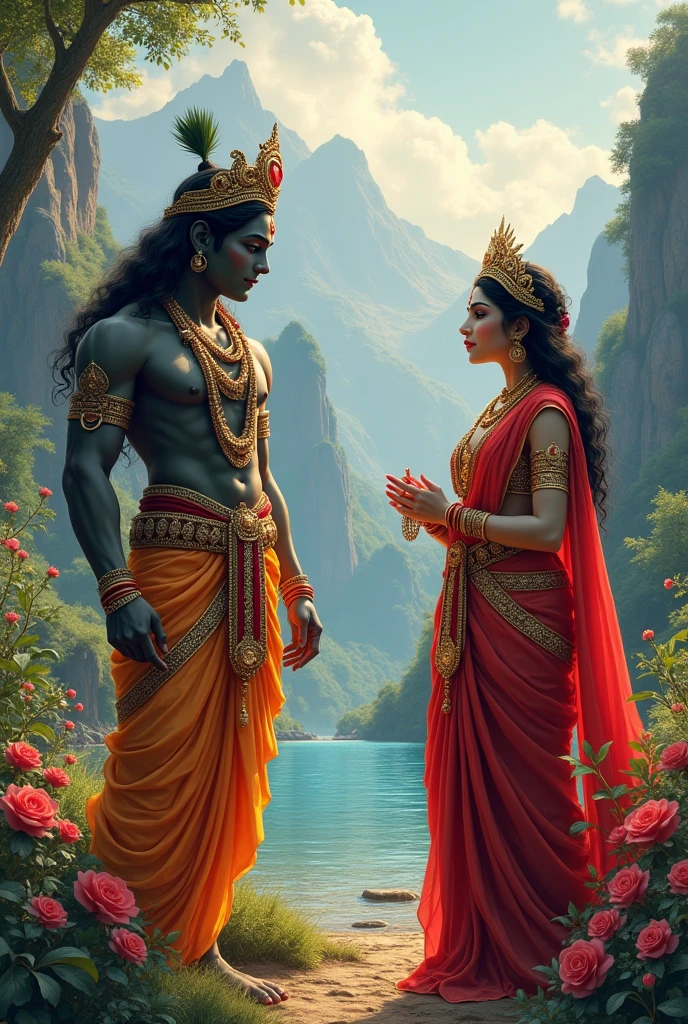 krishna and radha with mahadev and prabati for pc wallpaper