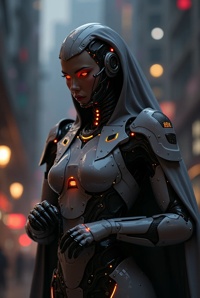 a woman in a futuristic suit with a glowing head and chest, cyberpunk art inspired by Marek Okon, cgsociety contest winner, digital art, gynoid cyborg body, girl in mecha cyber armor, cyber suit, cybersuit, in white futuristic armor, cybersuits, diverse cybersuits, gynoid body, echo from overwatch, perfect anime cyborg woman