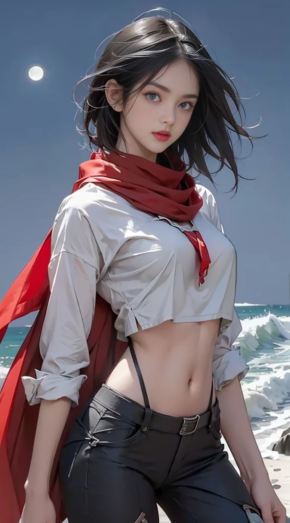 Young goddess, ((Her clothes are all flipping up by extremely strong wind):1.6), (wearing robe, tiara, necklace), (in the nordic nature), revealing panty, (laughing), (cinematic lighting, surrealism, god rays), (masterpiece, 8K highest resolution), wide view,