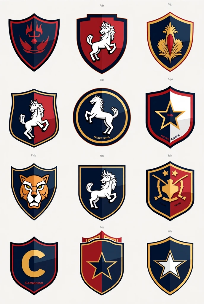 Create 10 football team shields
