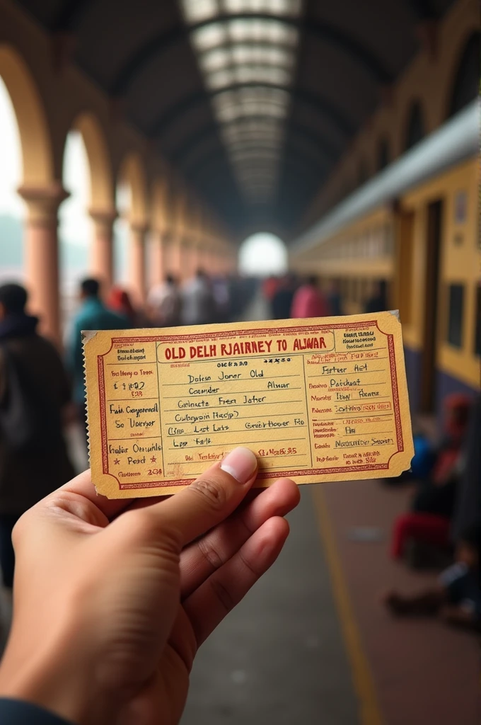 Make a today train ticket porbandar Alwar form old delhi railway station