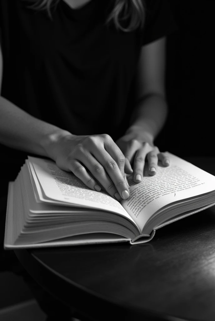  [..(3)..BCU/TILT White&#39;s hand reading a book] black and white pictures