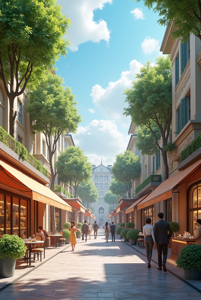 Beautiful, park, Street, trade, 3d artwork, world, blender, OC renderer, dribble high detail 8k, studio lighting --v 6