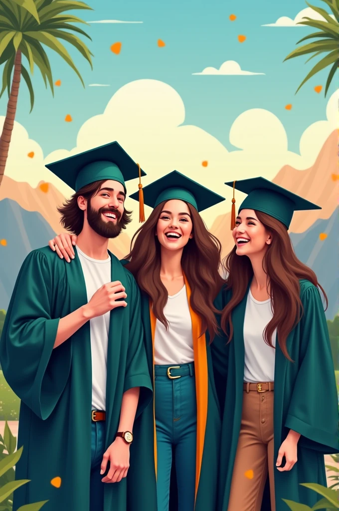 Cover for a profile picture of a whatsapp group, group where topics related to a graduation trip are discussed