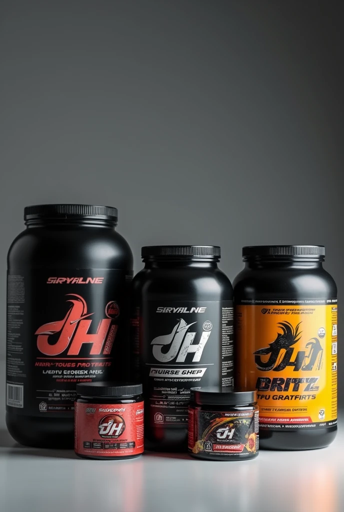 Create a line of varied supplements with the DH logo highlighted and the athletes&#39; supplement slogan 