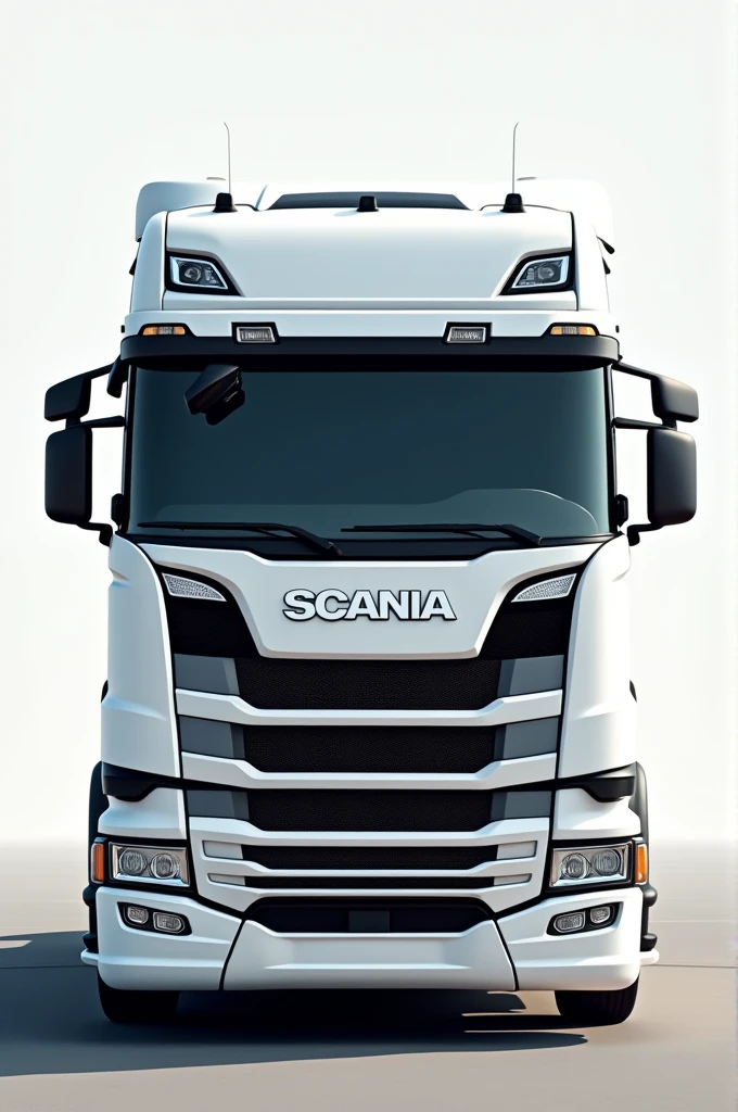 Scania White front view