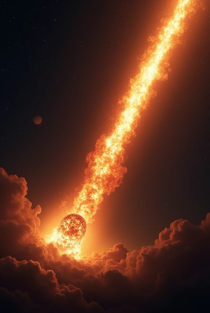 Meteorite entering the atmosphere、