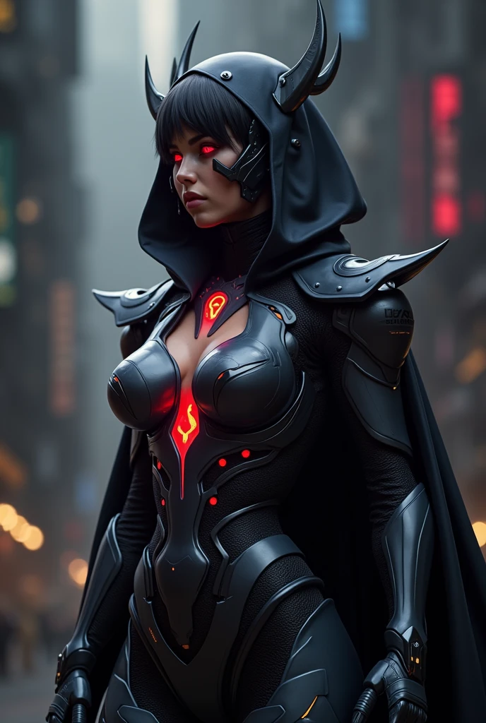 empress of darkness,a woman in a futuristic suit with a glowing head and chest, cyberpunk art inspired by Marek Okon, cgsociety contest winner, digital art, gynoid cyborg body, girl in mecha cyber armor, cyber suit, cybersuit, in white futuristic armor, cybersuits, diverse cybersuits, gynoid body, echo from overwatch, perfect anime cyborg woman