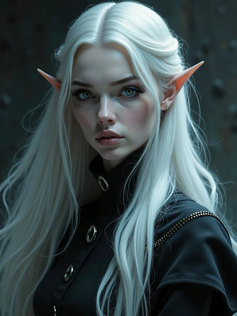 dark queen flawles face,white long hair,beautiful,masterpiece