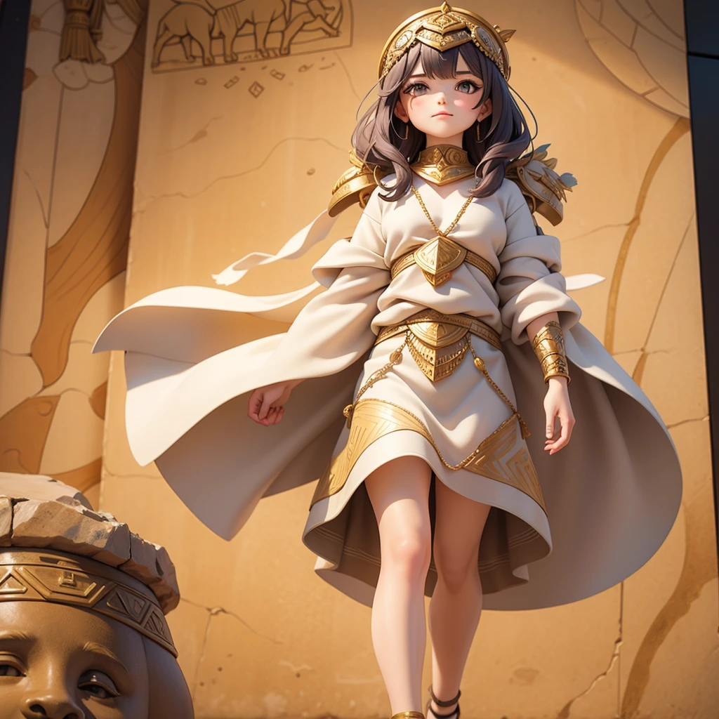 Ancient Mesopotamian girl、Mesopotamian civilization、Mesopotamian murals
