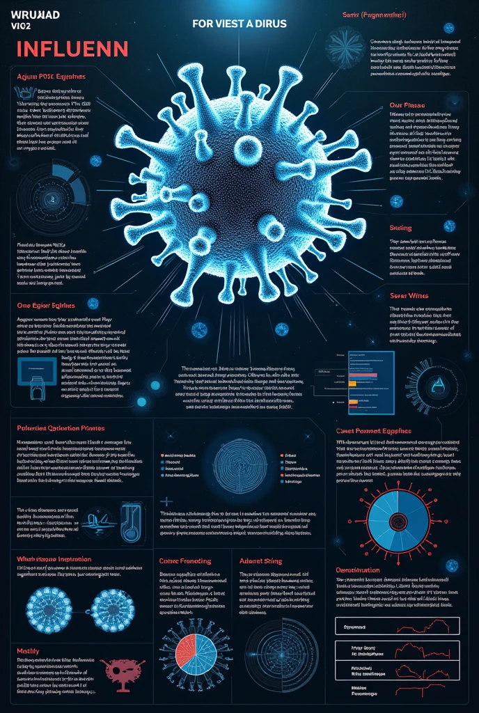 A leaflet about the virus influenza of 6 parts or 3 pages with a advanced theme to it for a class project.