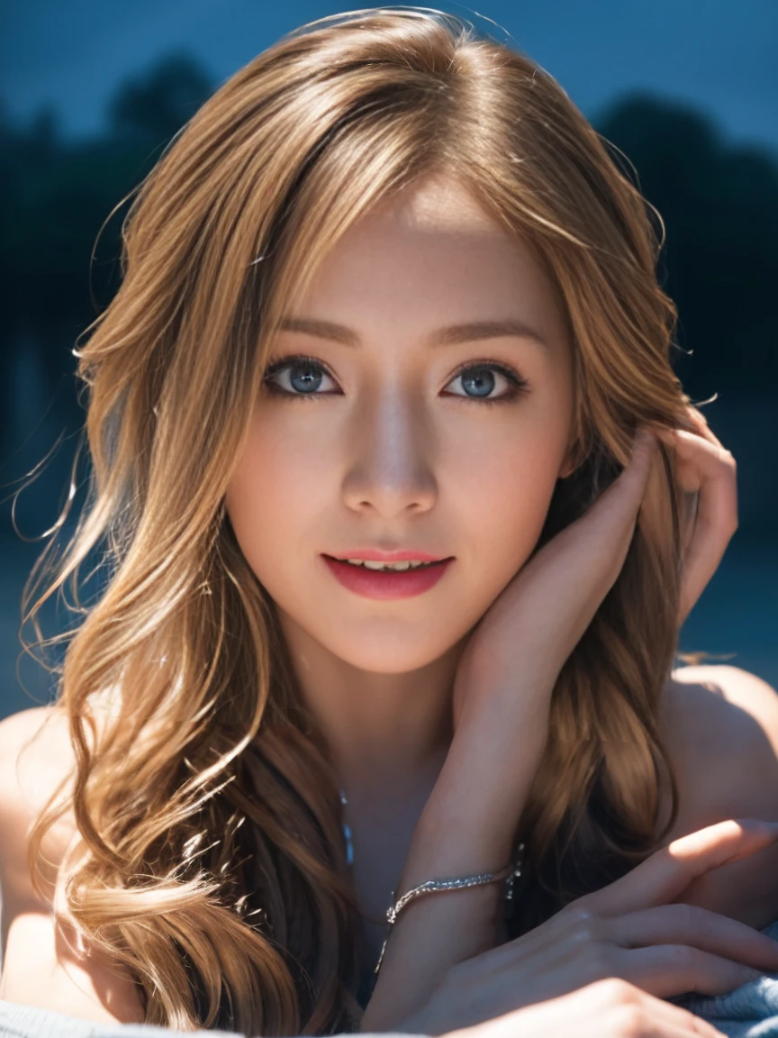 Full body photo、sports gym、sweating、Sweat stains、Hair tied up、Wet、Covered in semen、Full body photo、Sexy Face、Long Hair、 A look of complete lust、(((masterpiece)))、((Highest quality))、((超Realistic))、Mature Woman、Mature Woman、perspective、Very detailed、Perfect hands、Finger details、beautiful and detailed eyes、Brown eyes、Muscular body、Perfect captivating eyes、Best image quality、Fine-grained image quality、beautiful女性のsmile、blue eyes、jewelry, blue eyes, Realistic, High resolution, Soft Light,Hip Up, Glowing Skin, (Detailed face), jewelry, , night, blonde, Wavy Hair, beautiful, attractive appearance, smile, Perfect Style, Perfect balance, Fine skin,