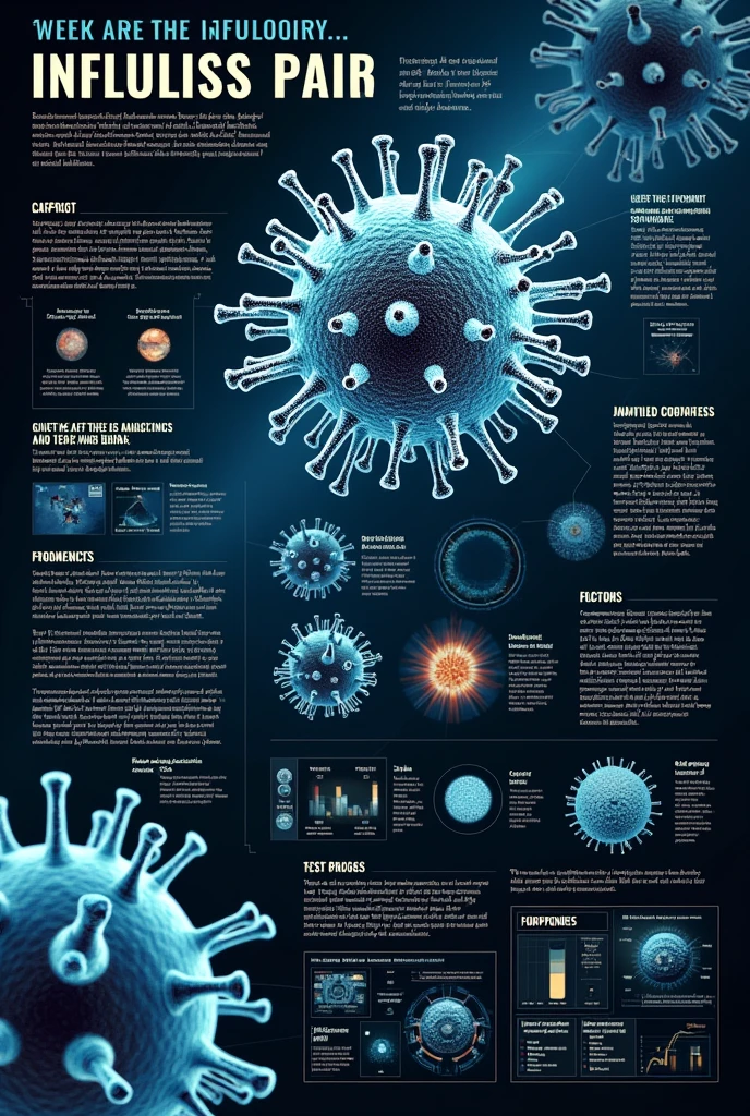 A leaflet about the virus influenza of 6 parts or 3 pages with a advanced theme to it for a class project.