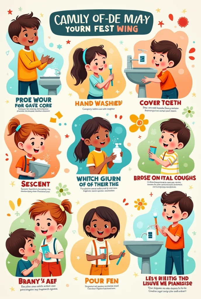 Health and hygiene poster for children's 