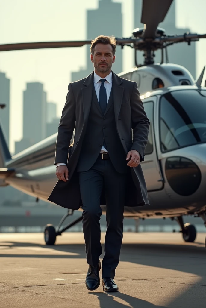 He become millionaire exit In helicopter