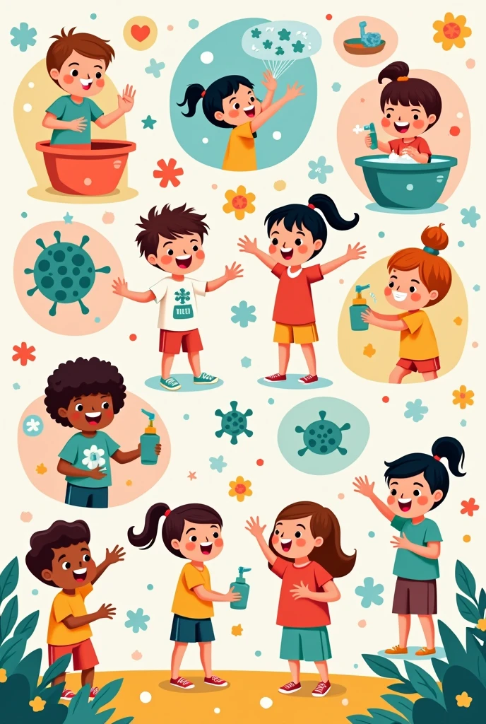 Health and hygiene poster for children's in english
