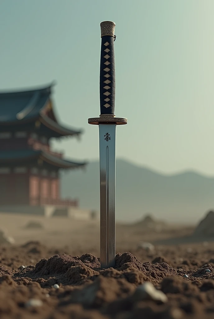 Katana stuck in the ground 