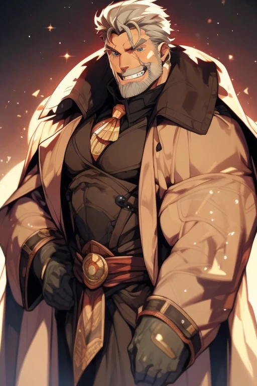 1man, vampire, handsome, pale grey skin, prominent muscular body, big bulge, seems longer fangs, smile, shining red eyes, Art Nouveau Style, wearing Nouveau Suitcoat paired in Psychedelic shoulders robe and covered up, nouveau-psychedelic background, hd, high quality, realistic-style, ultra-realistic, hyperrealistic, closer distance face, closer distance head, his distance pressing against me, 8k resolution