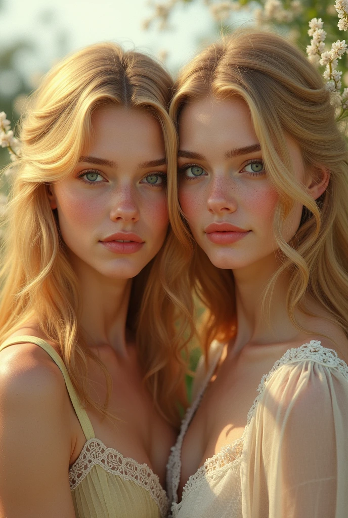 create an image of a 2 blonde