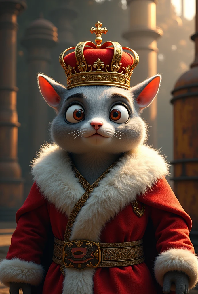 From the mascots and logos of the same corner BOOMS, make a picture of the mascot that looks like royalty by having a crown on him and putting his two eyes at the level of the two tops of BOOMS